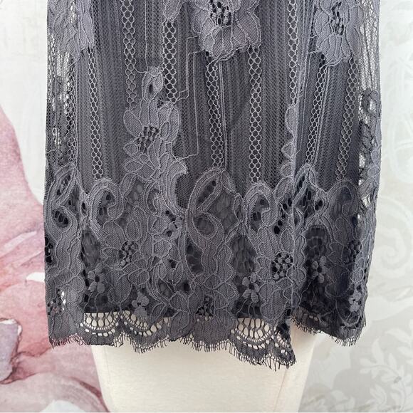 Altar'd State Grey Lace Top Size small boho - Picture 3 of 10